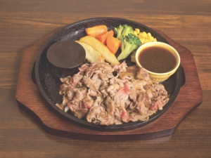 国産牛スライス肉てっぱん焼きランチ